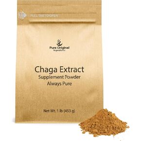 PURE ORIGINAL INGREDIENTS Chaga Extract (1 lb) Mushroom, Supplement Powder, Always Pure