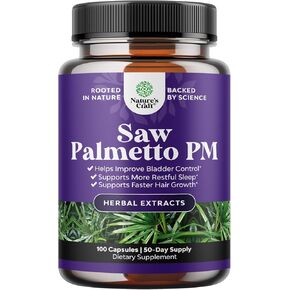 مستخلص Palmetto Plant -Pround - مجمع عشبي متقدم لصحة الشعر والدعم البولي مع ستيرولز النبات والفلافونويد - مكملات عشبية قوية مع 500 ملغ لكل وجبة - 100 كبسولة