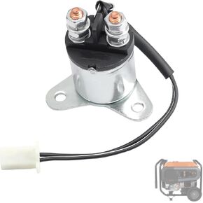 Starter Motor Solenoid with 2-Wire Plug Pigtail Replacement for Generac GP6500E, GP7500E, GP8000E, A-iPower SUA9000E, SUA10000EC, Predator 7000/8750W 420cc, All Power Gentron 10000W Generator