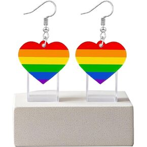 LGBTQ+ PRIDE HEART SARINGS - قوس قزح ، ثنائي الجنس ومجوهرات العلم لشهر الكبرياء ، المسيرات ، المهرجانات ، تأثيري وحفلات
