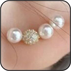 Pearl Earrings for Women White Pearl Climber Earrings Cartilage Pearl Stud Earrings Jewelry as Wedding Gifts for Her