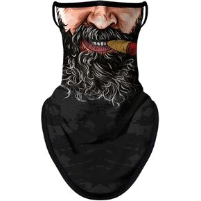 Funny face mask Bandana Face Mask with Ear Loops Neck Gaiter Face Mask Scarf Face Cover for Men Women