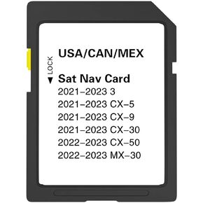 بطاقة SD للملاحة بنظام تحديد المواقع TD2K-66-EZ1 متوافقة مع خرائط 2021-2023 3 / CX5 / CX9 / CX30، 2022-2023 MX30 / CX50، خرائط الولايات المتحدة الأمريكية/CAN/MEX