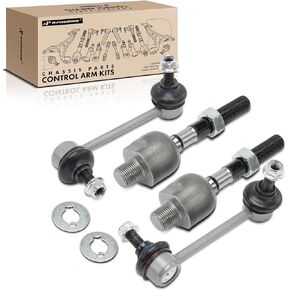 A-Premium Set of 4, Rear Sway Bar Link, Front Inner Tie Rod End, Compatible with Honda Accord 2003-2007, Acura TSX 2004-2008, TL 2004-2008