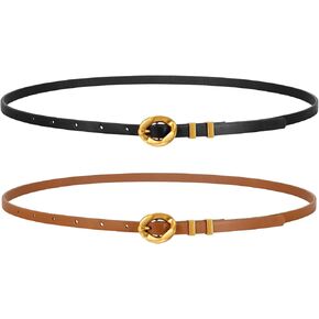 Werforu Women Skinny Belt 0.39in