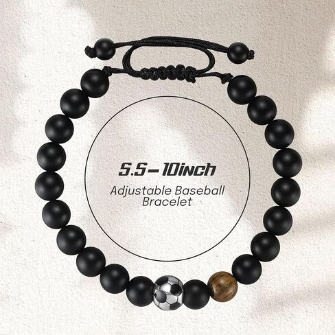 2025 Graduation Gifts for Him: Adjustable Baseball Football Soccer Bead Bracelet with Encourage Quote for Teen Boy - Graduation Gifts for Kindergarten/Middle School/High School/College Grads in Saudi Arabia