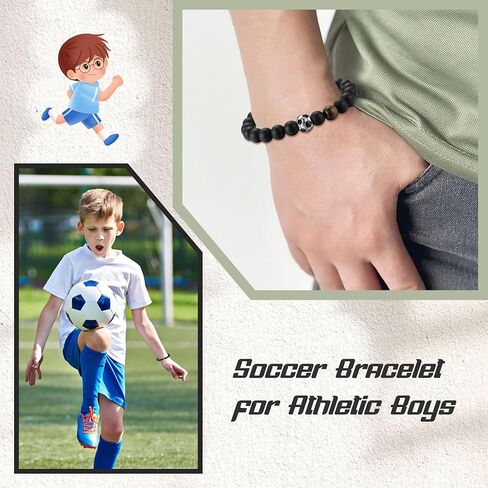 2025 Graduation Gifts for Him: Adjustable Baseball Football Soccer Bead Bracelet with Encourage Quote for Teen Boy - Graduation Gifts for Kindergarten/Middle School/High School/College Grads in Saudi Arabia