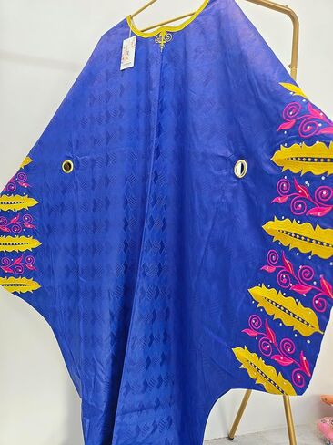 African Bazin Boubou Royal Blue Basin Rich Dashiki Senagal Mali Basin Robe Nigeria Women Wedding Party Bride Dress in Saudi Arabia
