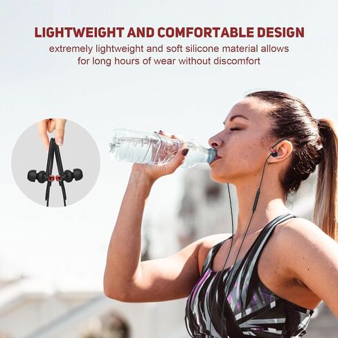 USB C Headphones with Microphone Wired USB C Earphones for Sports and Running Type C Earbuds Hooks Volume Control, Compatible with iPhone 15, Samsung, Google and Other Type C Smart Phone, Rose Gold in Saudi Arabia