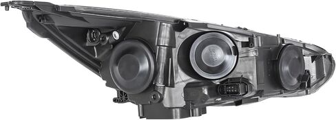 Headlights Assembly Compatible with 2015 2016 2017 2018 Ford Focus S | SE | ST Halogen Head Light Headlamp w/Bulb, Black Housing Amber Corner in Saudi Arabia