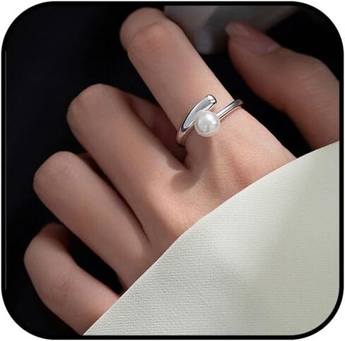 Lrregular Pearl Ring Baroque Pearl Ring Fresh Water Baroque Pearl Ring Pearl Statement Ring Adjustable Lrregular Pearl Ring Stylish Gold Baroque Pearl Ring for Women S Wedding Jewelry in Saudi Arabia