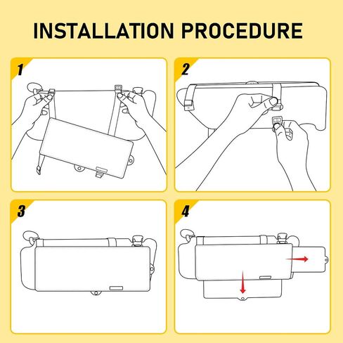 gunhunt 1 PC Retractable Automotive Sunshade Anti-Glare Visor Extender, Adjustable Car Sun Visor, Protects from Sun Glare, Snow Blindness & UV Rays (Black) in Saudi Arabia