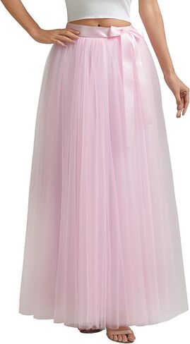 A line Tulle Skirt Long Maxi for Party Prom in Kuwait