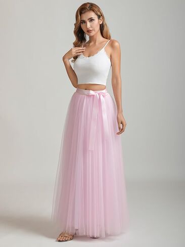 A line Tulle Skirt Long Maxi for Party Prom in Kuwait