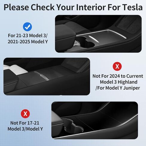 2025 Upgrade Center Console Organizer Tray for Tesla Model Y Accessories 2024-2020/For Tesla Model 3 Accessories 2023-2021 [Slide Smoothly/US Patent] Cup Holder Matte Black in Saudi Arabia
