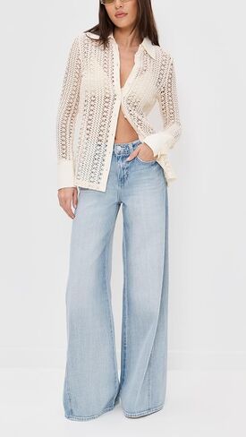 L'AGENCE Women's Beau T-Seam Wide Leg Jeans in Saudi Arabia