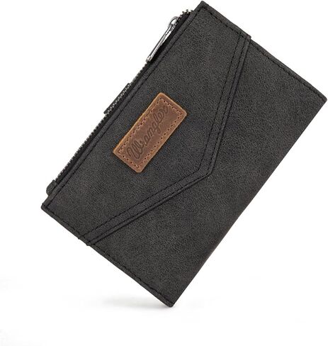 × Wrangler محفظة صغيرة للنساء مصممة Bifold Wallet Women's Wallets ، وحالات البطاقات ومنظمي الأموال ، والبني in Saudi Arabia