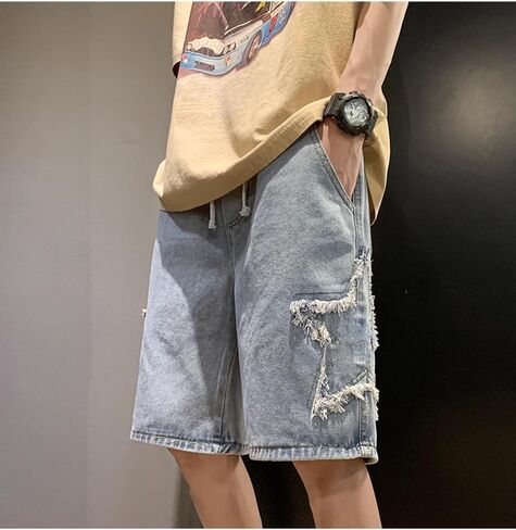 Y2K Jorts Shorts Baggy Jorts Star Jorts Elastic Waist Shorts Y2k Oversized Jorts Jean Shorts Y2k Baggy Shorts in Kuwait