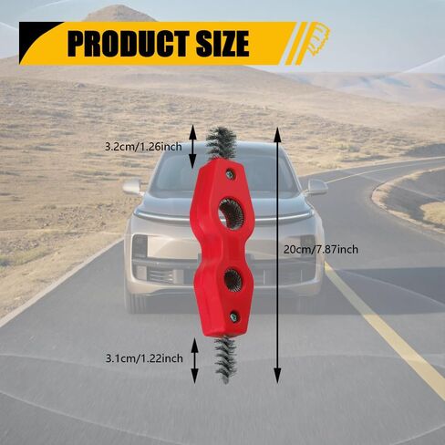 2PCS 4 in 1 Car Battery Cleaning Brush, Battery Terminal Cleaner, Copper Pipes Cleaner Brush Tool, Universal Interior and Exterior Battery Terminals Machine Parts Anti-Corrosion Battery Terminals in Saudi Arabia