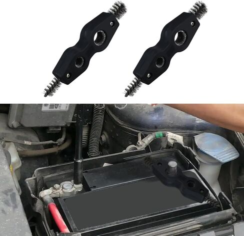 2PCS 4 in 1 Car Battery Cleaning Brush, Battery Terminal Cleaner, Copper Pipes Cleaner Brush Tool, Universal Interior and Exterior Battery Terminals Machine Parts Anti-Corrosion Battery Terminals in Saudi Arabia
