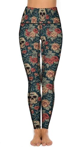 Women's High Waist Tummy Control Yoga Pants with Pockets Workout Leggings in Saudi Arabia