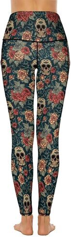 Women's High Waist Tummy Control Yoga Pants with Pockets Workout Leggings in Saudi Arabia