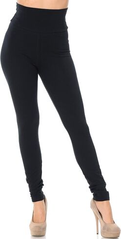 World of Meggings® المصنوع في الولايات المتحدة الأمريكية عالية الخصر الطول الكامل الطول اللبوجات القطن الأساسية in Kuwait