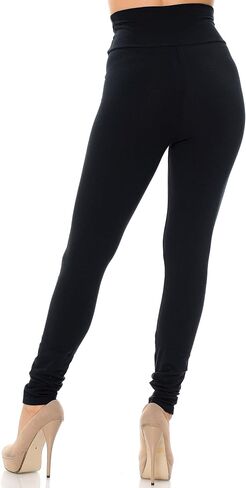 World of Meggings® المصنوع في الولايات المتحدة الأمريكية عالية الخصر الطول الكامل الطول اللبوجات القطن الأساسية in Kuwait