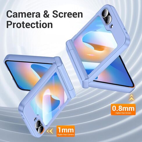 Temdan for Samsung Galaxy Z Flip 6 Case with [Built-in Front Screen Protector] [Kickstand][Hinge Protection][Hard PC] Ultra-Thin Shockproof Protective Phone Case for Galaxy Z Flip 6 -Green in Kuwait