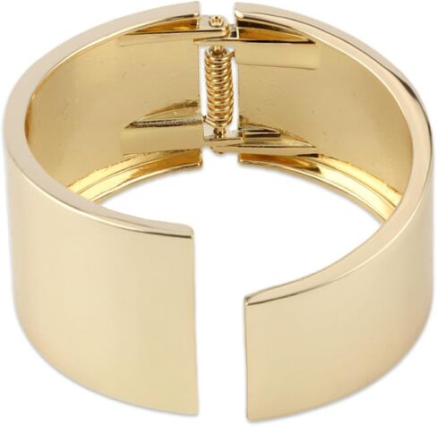 Gold Color Wide Arm Cuff Bracelet for Women Thick Chunky Statement Alloy Metal Fashion Wrist Wrap Non Tarnish Bangle Jewelry in Kuwait