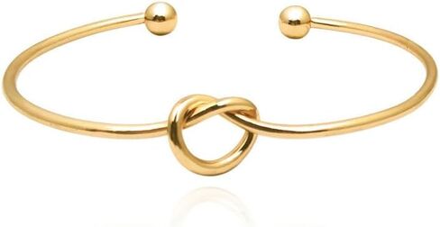 ONLYJUMP 14K Gold Plated Forever Love Knot Infinity Bracelets for Women Simple Delicate Open Adjustable Love Heart Cuff Bracelet Minimalist Knot Bangles Bracelet Fashion Jewellery Gift in Saudi Arabia