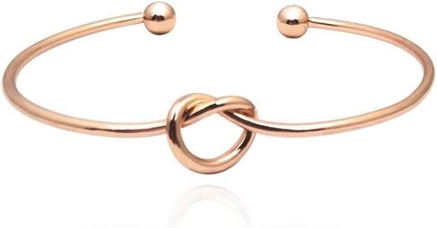 ONLYJUMP 14K Gold Plated Forever Love Knot Infinity Bracelets for Women Simple Delicate Open Adjustable Love Heart Cuff Bracelet Minimalist Knot Bangles Bracelet Fashion Jewellery Gift in Saudi Arabia
