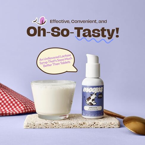 Lactase Enzyme Drops 2oz – Delicious Unflavored Flavor – 10,000 FCC Units for Fast Acting Dairy Relief – Customizable Dosing for Lactose Intolerance – Portable Twist-to-Lock Pump in Saudi Arabia