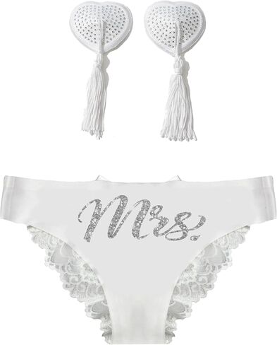 RhinestoneSash Bride Lingerie Wedding Set - Honeymoon Panties for Bride - Lingerie Shower Gift Ideas in Saudi Arabia