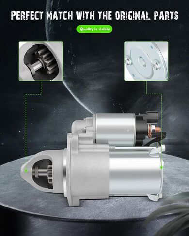 SCITOO Starter Motor 36100-25020 19090 for Hyundai Santa Fe 2010-2014 Sonata 2009-2014 for KIA Optima 2013-2014 Sorento 2011-2014 2.4L ‎1.2 Kw/12 Volt CW 10-Tooth Pinion in Saudi Arabia