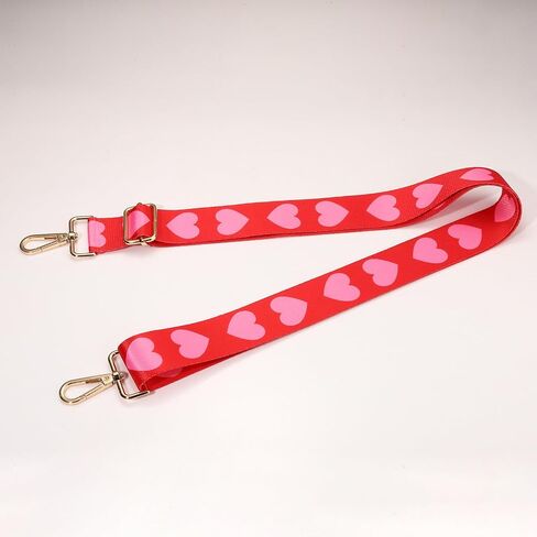 Valentine’s Day Purse Strap Replacement Red Pink Heart XOXO Bag Strap Conversation Heart Crossbody Purse Strap Valentine’s Day Accessories Gifts (Style B) in Kuwait