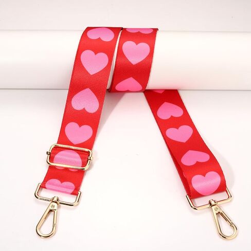Valentine’s Day Purse Strap Replacement Red Pink Heart XOXO Bag Strap Conversation Heart Crossbody Purse Strap Valentine’s Day Accessories Gifts (Style B) in Kuwait