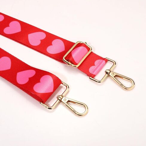 Valentine’s Day Purse Strap Replacement Red Pink Heart XOXO Bag Strap Conversation Heart Crossbody Purse Strap Valentine’s Day Accessories Gifts (Style B) in Kuwait