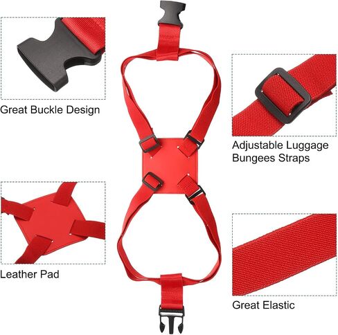 uxcell 2 Pcs Luggage Straps Bungees Adjustable Luggage Strap Buckle Carry Bag Elastic Suitcase Strap Belt Airport Travel Accessories for Travel Baggage Handbag Add Bag, Yellow in Saudi Arabia