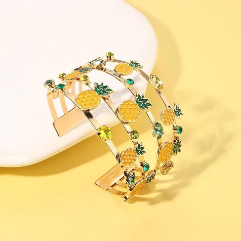 BVGA Summer Bracelet for Women Strawberry Pineapple Watermelon Cuff Bracelets Jeweled Tropical Fruit Bracelets Summer Beach Jewelry Outfits Accessories Gifts in Saudi Arabia