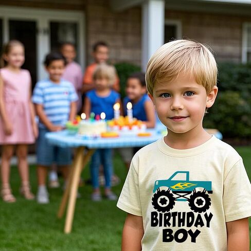Birthday Boy T-Shirt Toddler Birthday Shirts Tees Little Kids Top Outfit Short Sleeve 2nd 3rd 4th 5th 6th 7th 8th in Kuwait