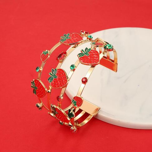 BVGA Summer Bracelet for Women Strawberry Pineapple Watermelon Cuff Bracelets Jeweled Tropical Fruit Bracelets Summer Beach Jewelry Outfits Accessories Gifts in Saudi Arabia