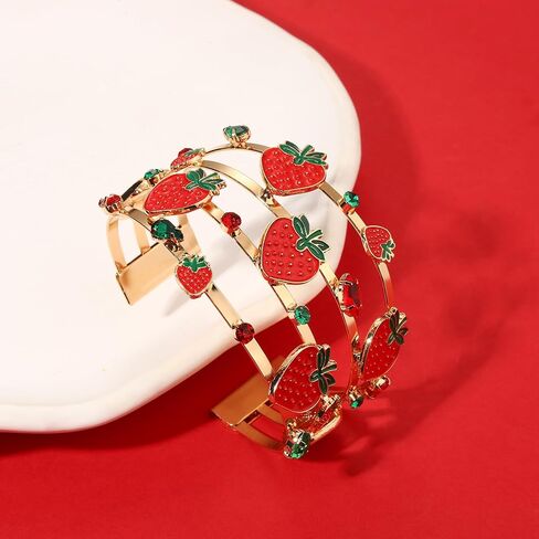 BVGA Summer Bracelet for Women Strawberry Pineapple Watermelon Cuff Bracelets Jeweled Tropical Fruit Bracelets Summer Beach Jewelry Outfits Accessories Gifts in Saudi Arabia