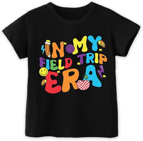 قمصان يوم الميدان للأطفال 2-6T ، المطبوعات اليوم المرح والملونة في اليوم ، تي شيرت قصير الأكمام للبنين والبنات in Kuwait