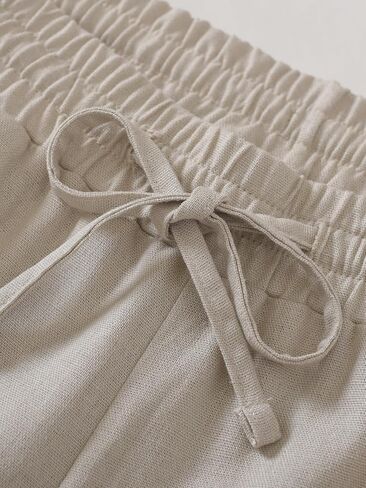 Weintee Women's Petite Wide Leg Linen Pants Lightweight Summer Pants in Kuwait