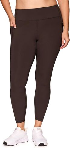 RBX Women's Plus Size Workout Legging, Full Length Legging for Women Ruched High Waist Squat Proof Yoga Tights with Pockets in Saudi Arabia