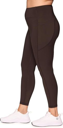 RBX Women's Plus Size Workout Legging, Full Length Legging for Women Ruched High Waist Squat Proof Yoga Tights with Pockets in Saudi Arabia