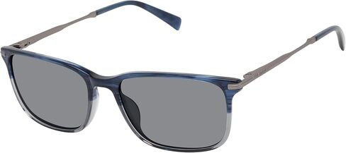Ted Baker TMS204 Polarized Rectangular Sunglasses for Men, 56 mm, UV400 Protection in Saudi Arabia