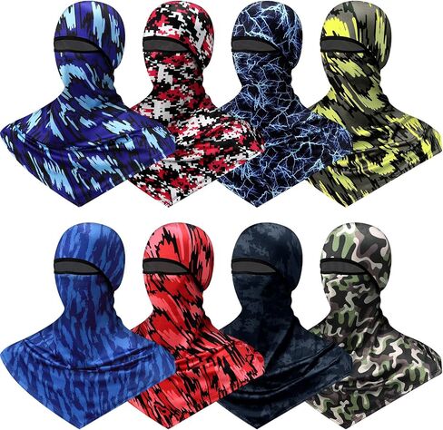 8 Pcs Balaclava Full Face Masks Summer Balaclava Long Face and Neck Cover Breathable Sun Protection for Men Women in Saudi Arabia