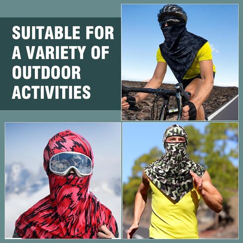 8 Pcs Balaclava Full Face Masks Summer Balaclava Long Face and Neck Cover Breathable Sun Protection for Men Women in Saudi Arabia